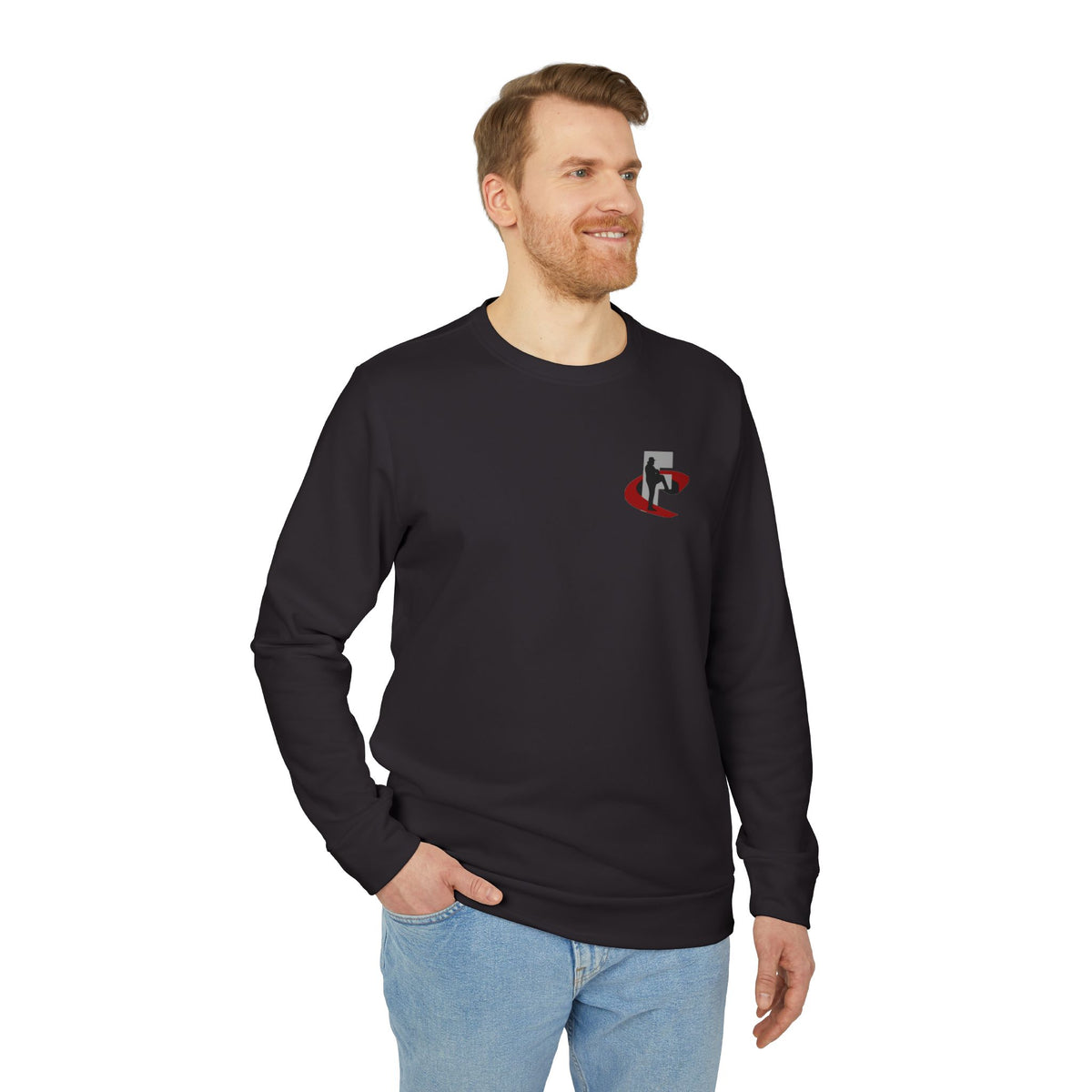 Black Crewneck Sweatshirt with Logo